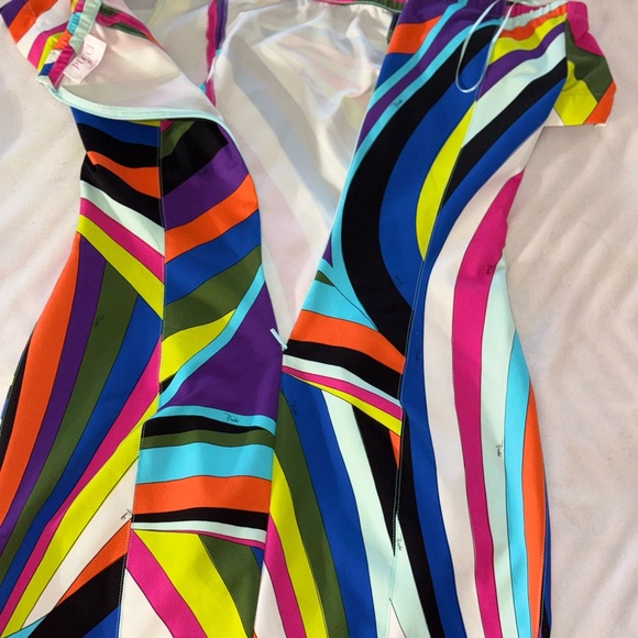 Emilio Pucci Multicolor Off-Shoulder Mini Dress - Picture 4 of 8